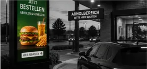 Outdoor Digital Signage für Drive-in und Abholbereich